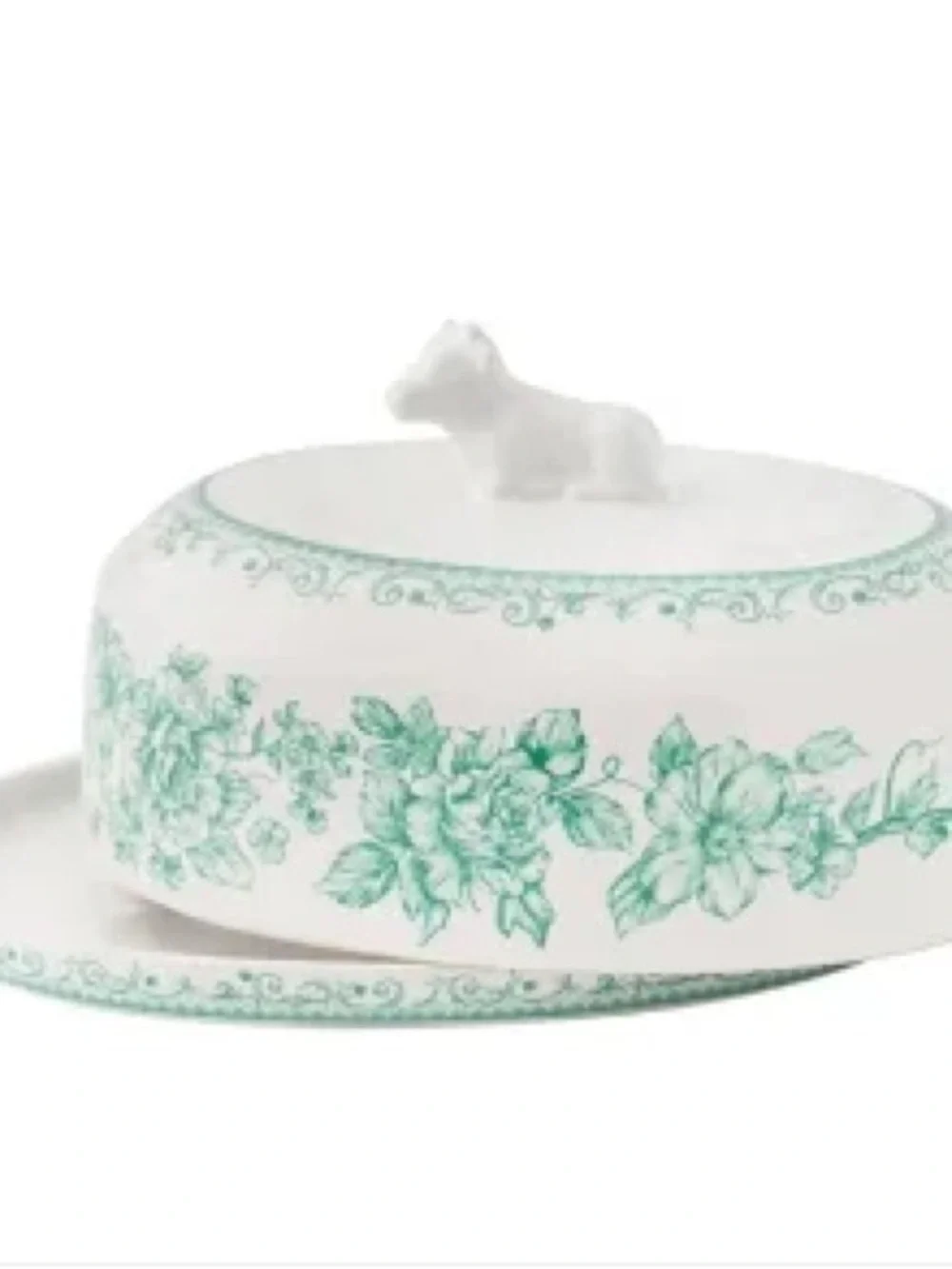 Pioneer Woman  The Pioneer Woman Agatha Stoneware Double Stick Green Butter Dish